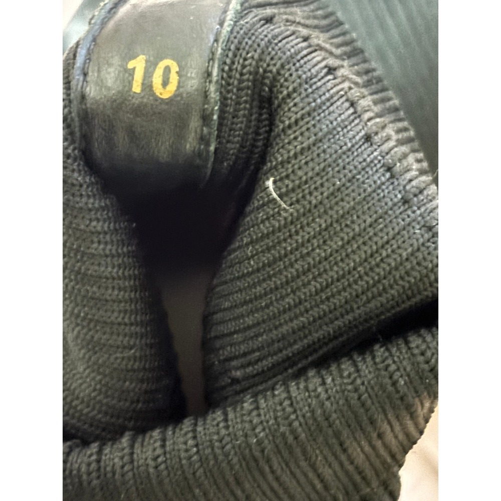 Everlane Glove Boot ReKnit Black Ribbed Knit Block Heel Ankle Boots Womens 10 - Picture 7 of 7